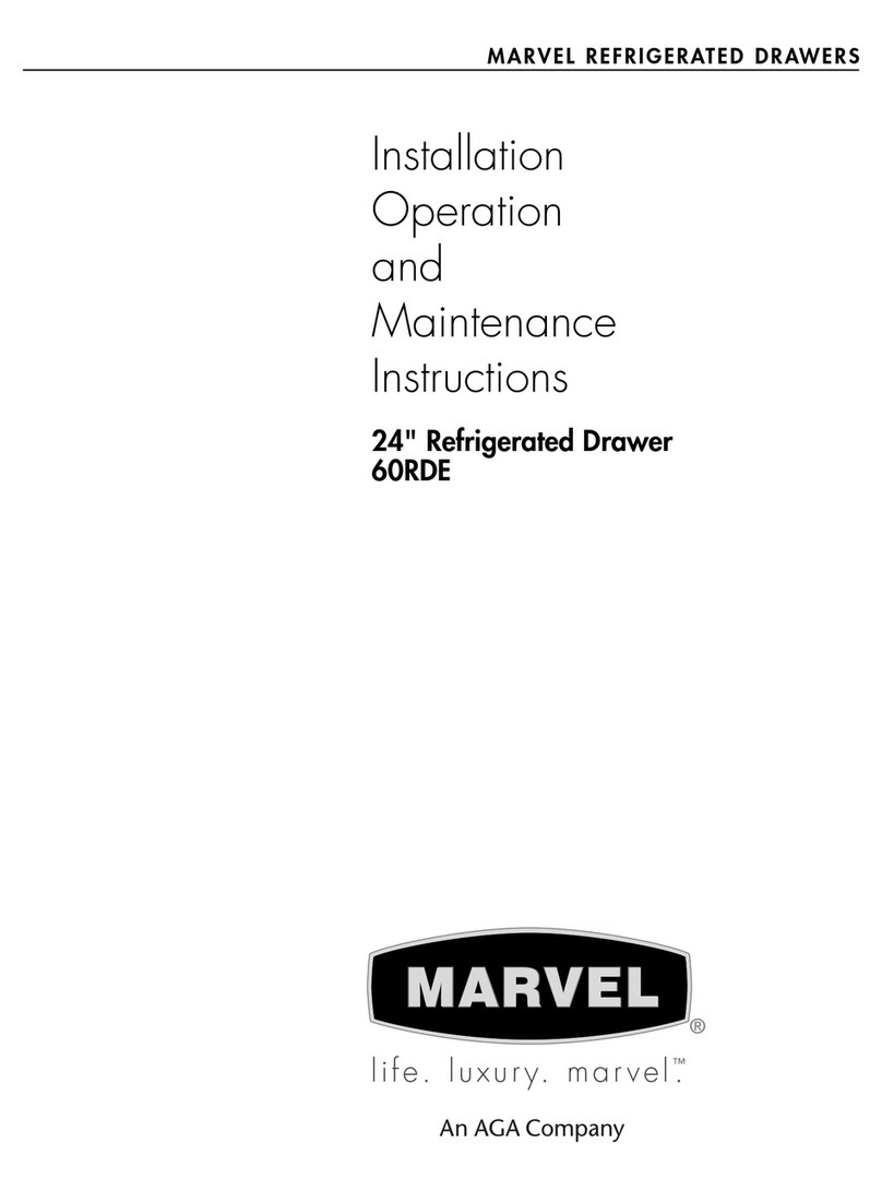 Marvel 60RDE-BB-F Installation, operation and maintenance instructions