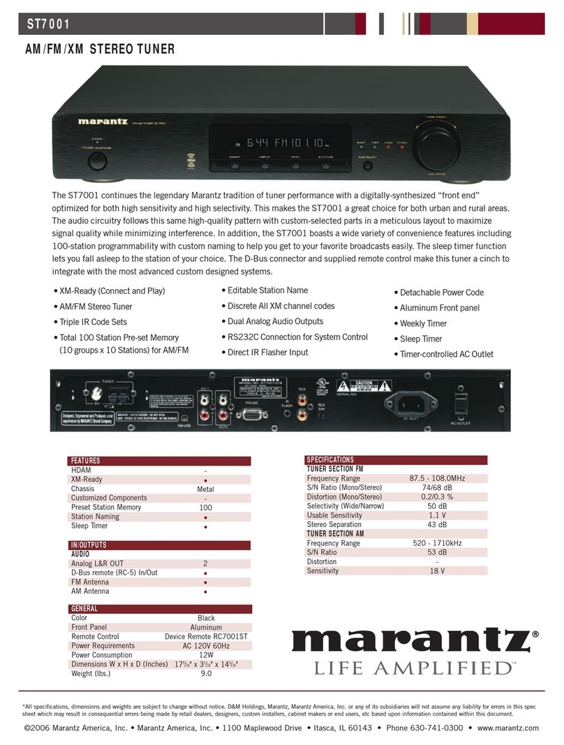 Marantz ST7001 User manual