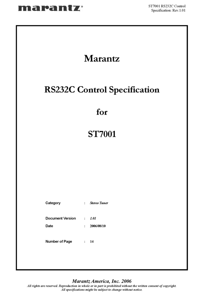 Marantz ST7001 User manual