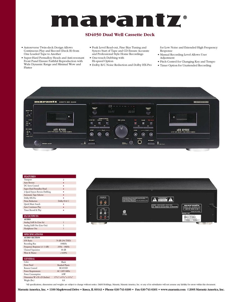 Marantz SD4050 User manual
