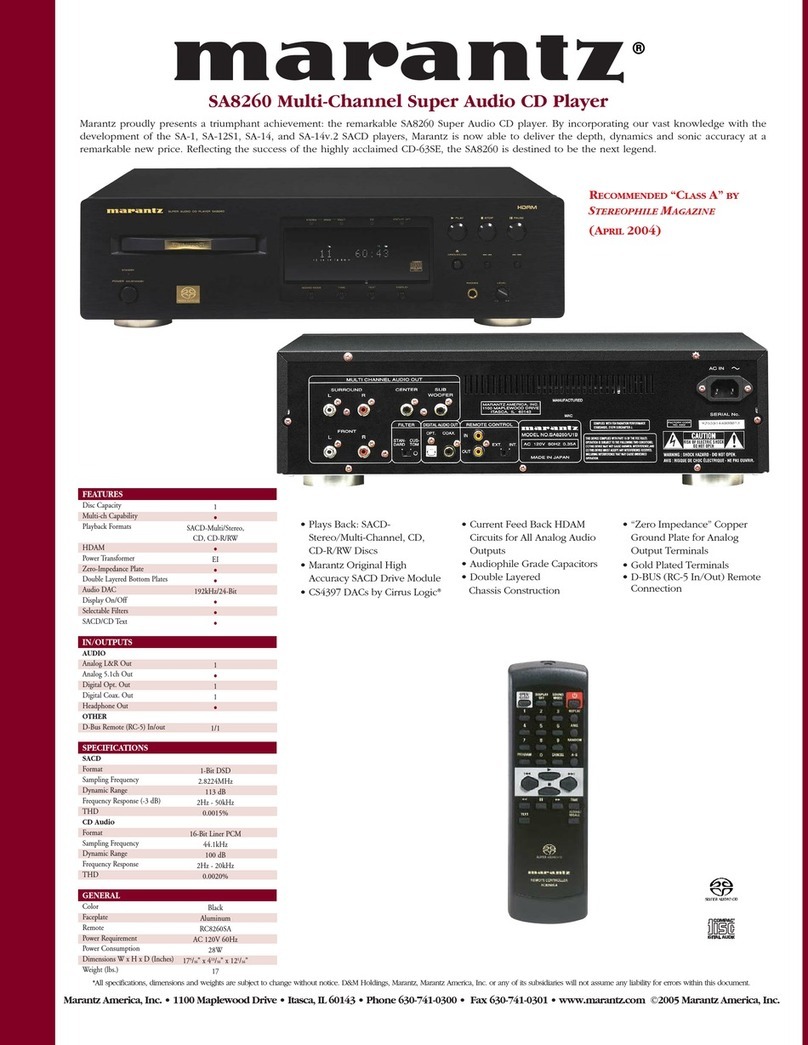 Marantz SA8260 User manual