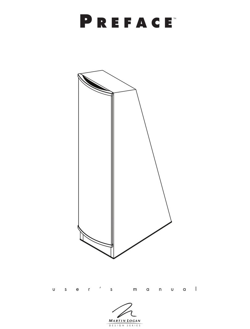 MartinLogan Preface user manual MartinLogan Preface user manual
