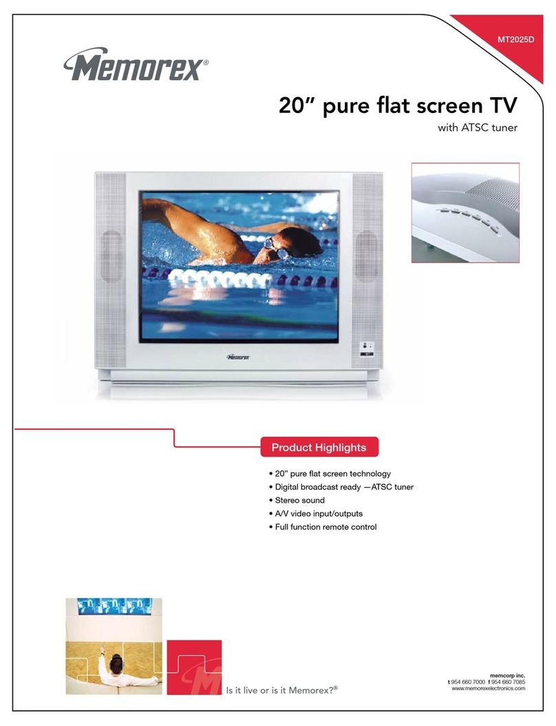 Memorex MT2025D - 20" CRT TV User manual