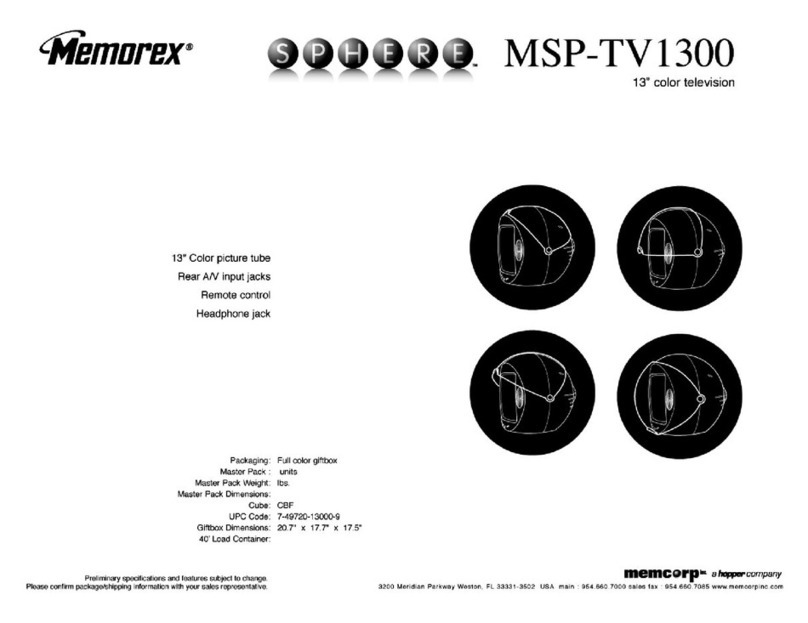 Memorex MSP-TV1300 User manual