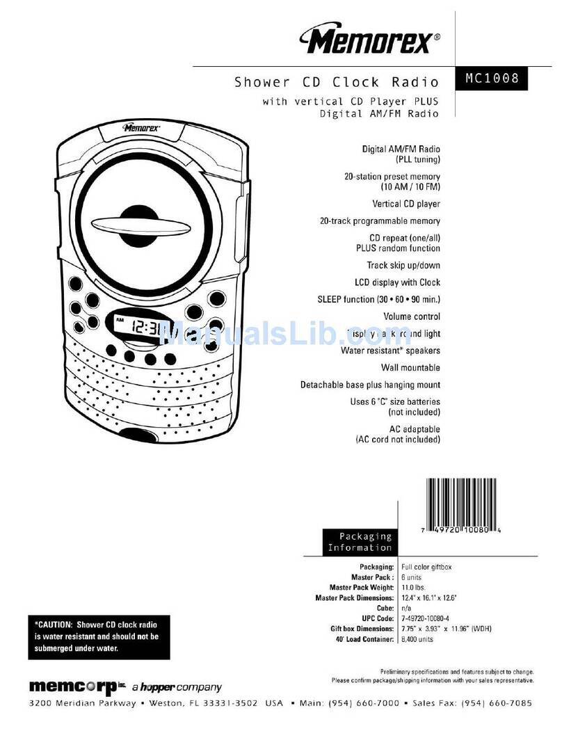 Memorex MC1008 User manual