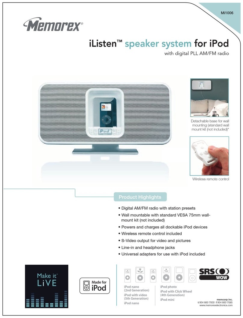 Memorex Mi1006 - iListen Speaker Sys User manual