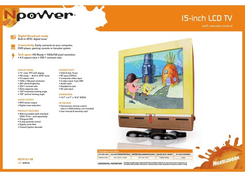 Memorex Npower NLT9151-SB User manual Memorex Npower NLT9151-SB User manual