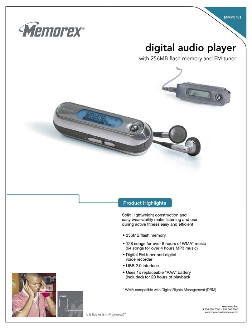 Memorex MMP3731 User manual Memorex MMP3731 User manual