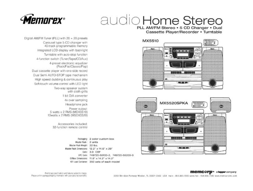 Memorex MX5510 User manual