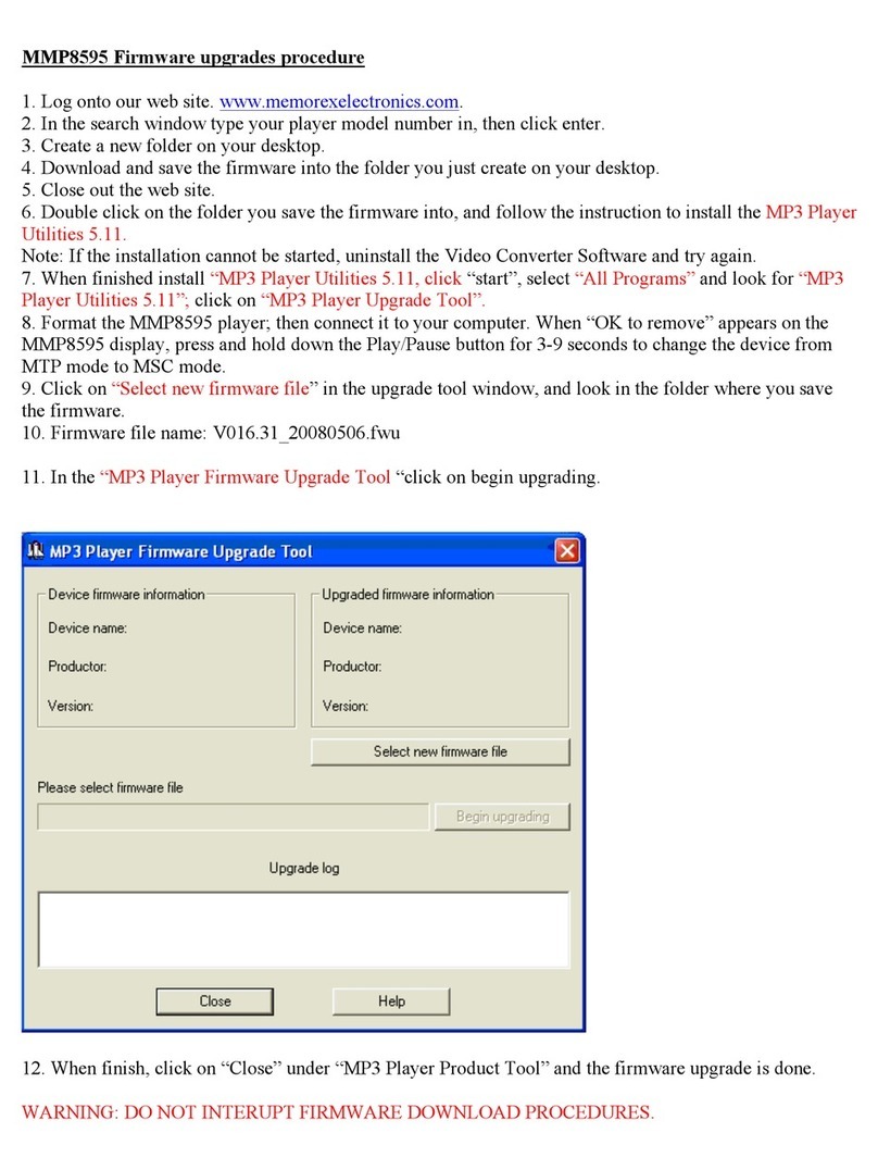 Memorex MMP8595 Quick start guide