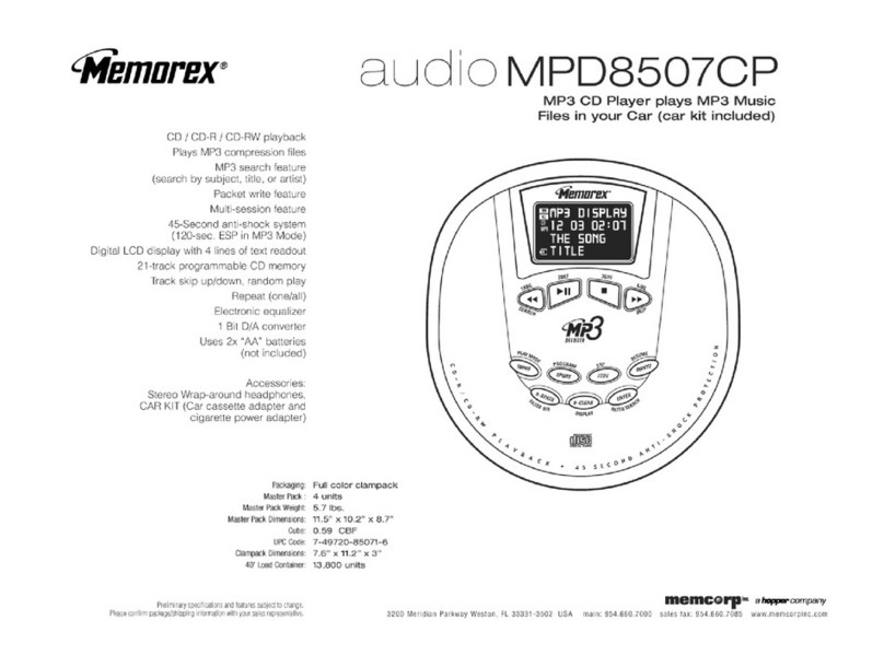 Memorex MPD8507CP User manual