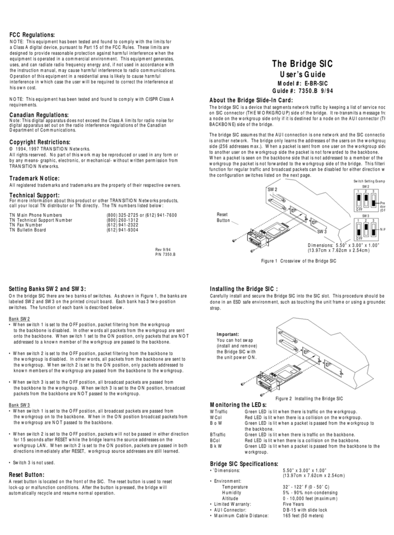 Transition Networks E-BR-SIC user guide
