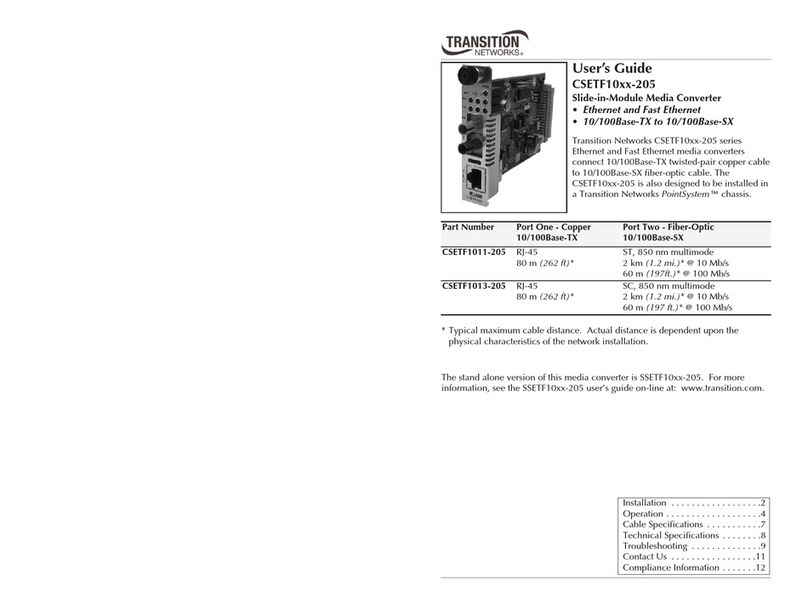 Transition Networks CSETF1011-205 User manual