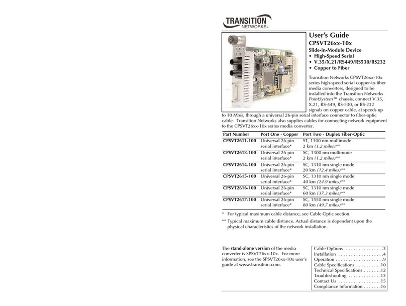Transition Networks CPSVT2611-100 User manual