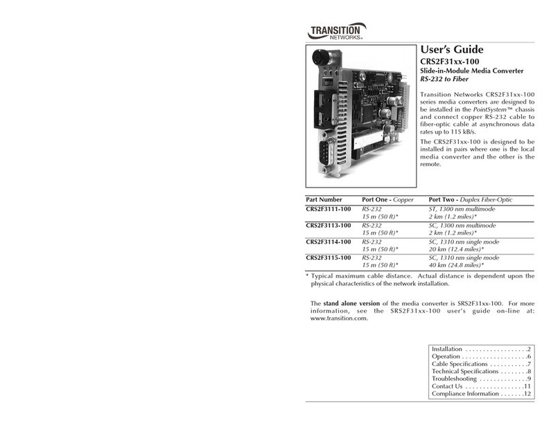 Transition Networks CRS2F3111-100 User manual