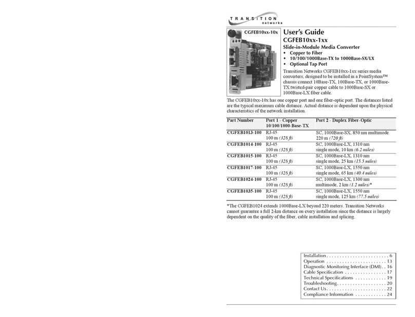 Transition Networks CGFEB1013-100 User manual
