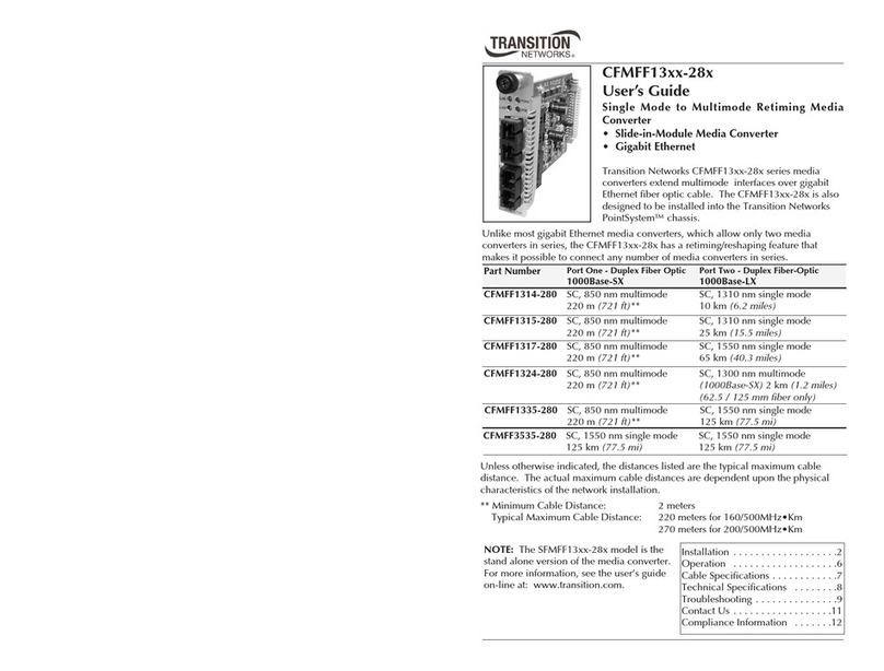 Transition Networks CFMFF1314-280 User manual