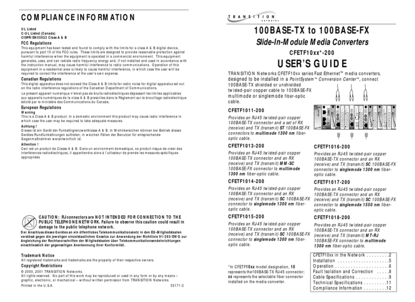 Transition Networks CFETF1011-200 User manual