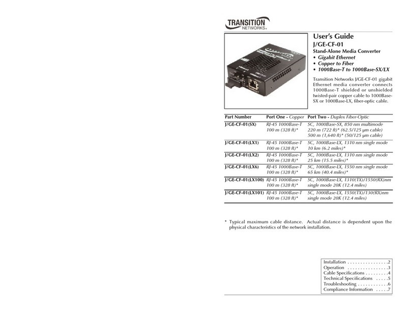 Transition Networks J/GE-CF-01(LX1) User manual
