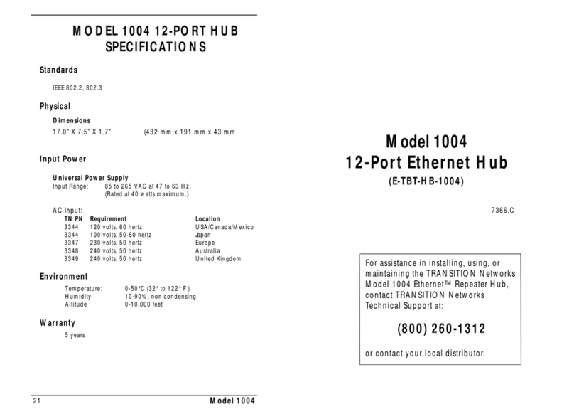 Transition Networks E-TBT-HB-1004 User manual