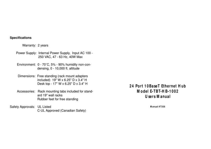 Transition Networks E-TBT-HB-1002 User manual