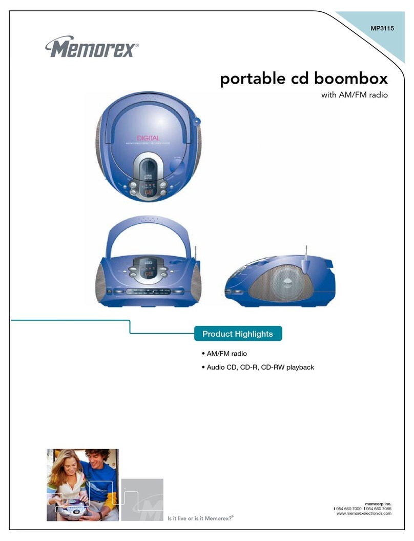 Memorex MP3115 User manual Memorex MP3115 User manual