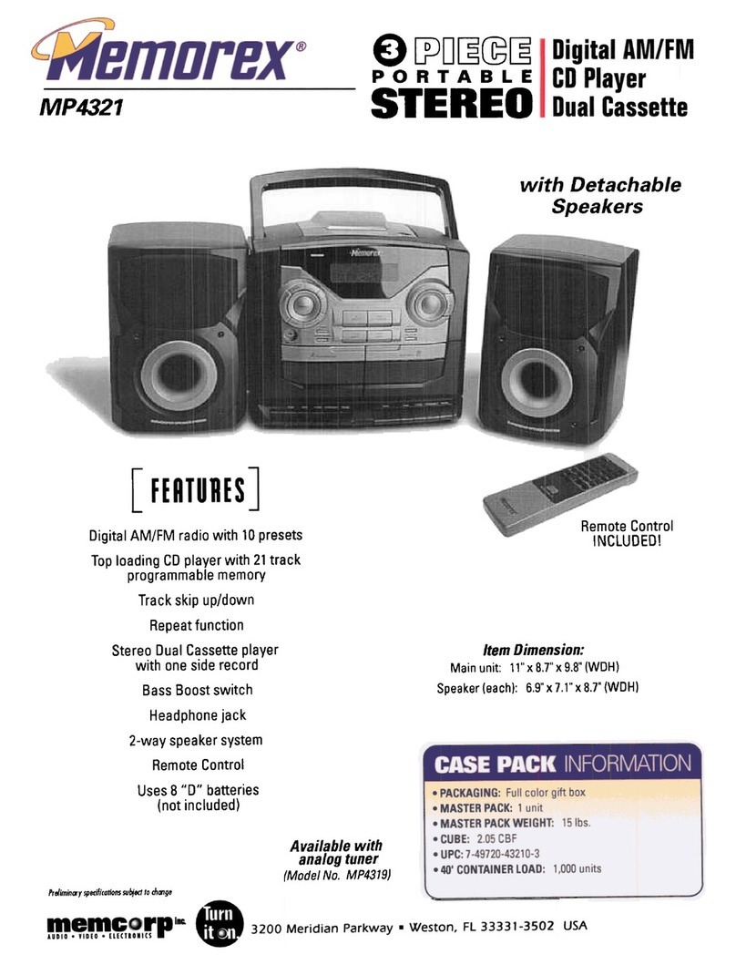 Memorex MP4321 Owner's manual Memorex MP4321 Owner's manual