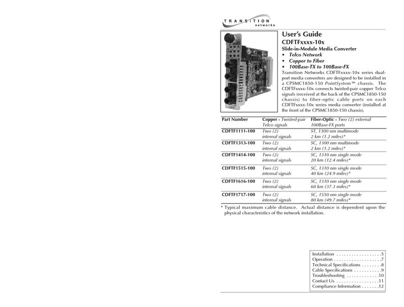 Transition Networks CDFTF1111-100 User manual
