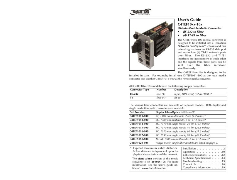 Transition Networks C4TEF1011-100 User manual