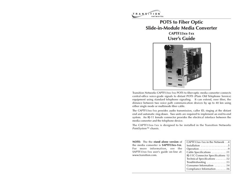 Transition Networks CAPTF3311-100 User manual