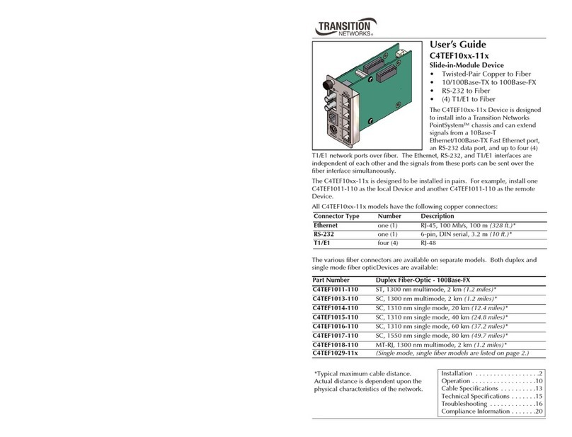 Transition Networks C4TEF1011-110 User manual