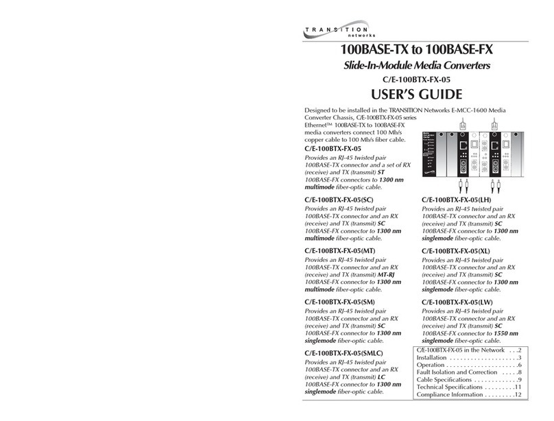 Transition Networks C/E-100BTX-FX-05(LH) user guide