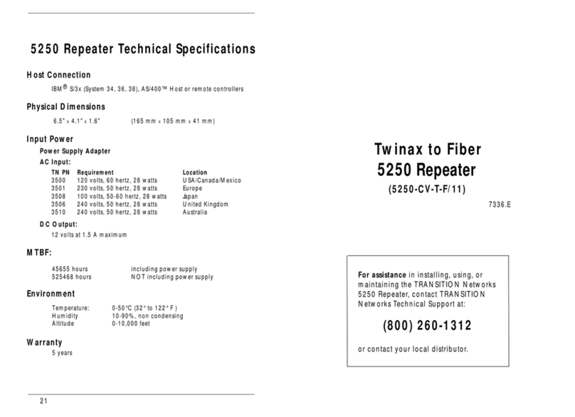 Transition Networks 5250-CV-T-F/11 User manual