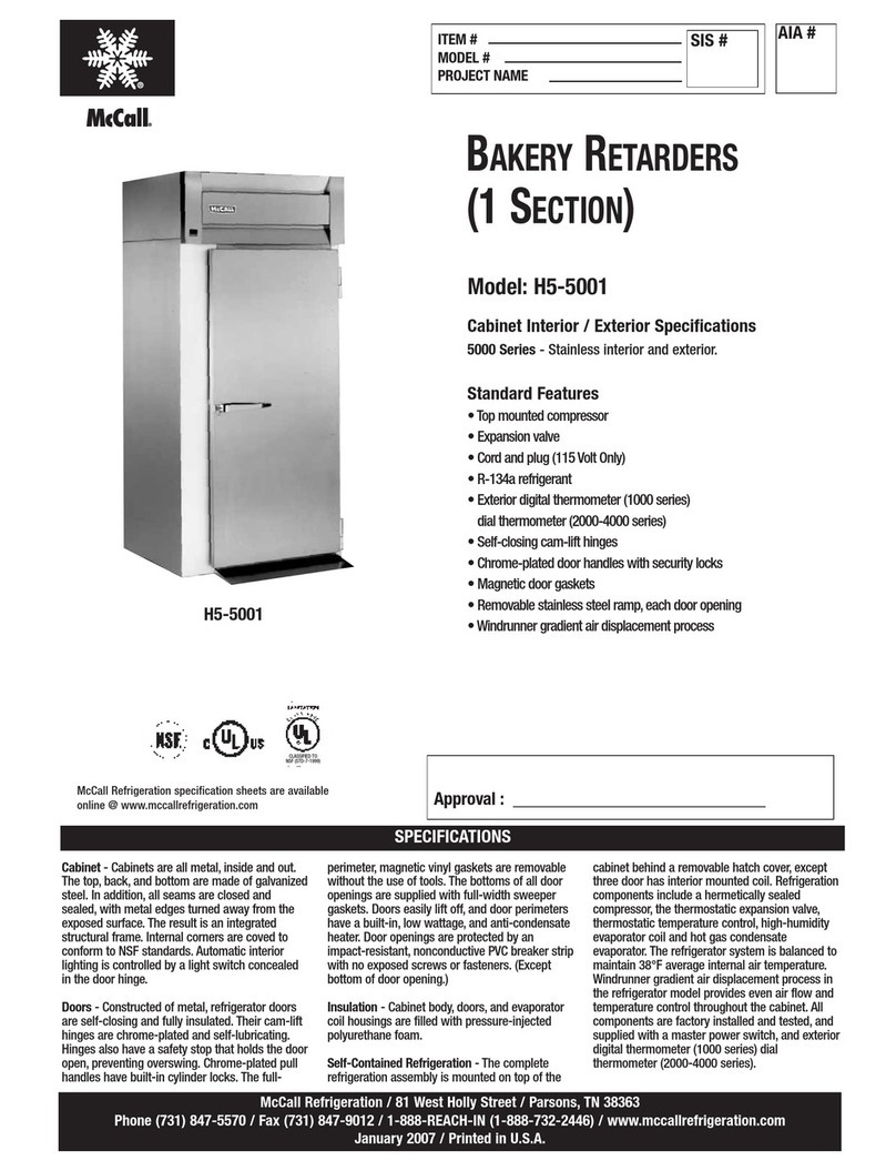 McCall H5-5001 Specifications