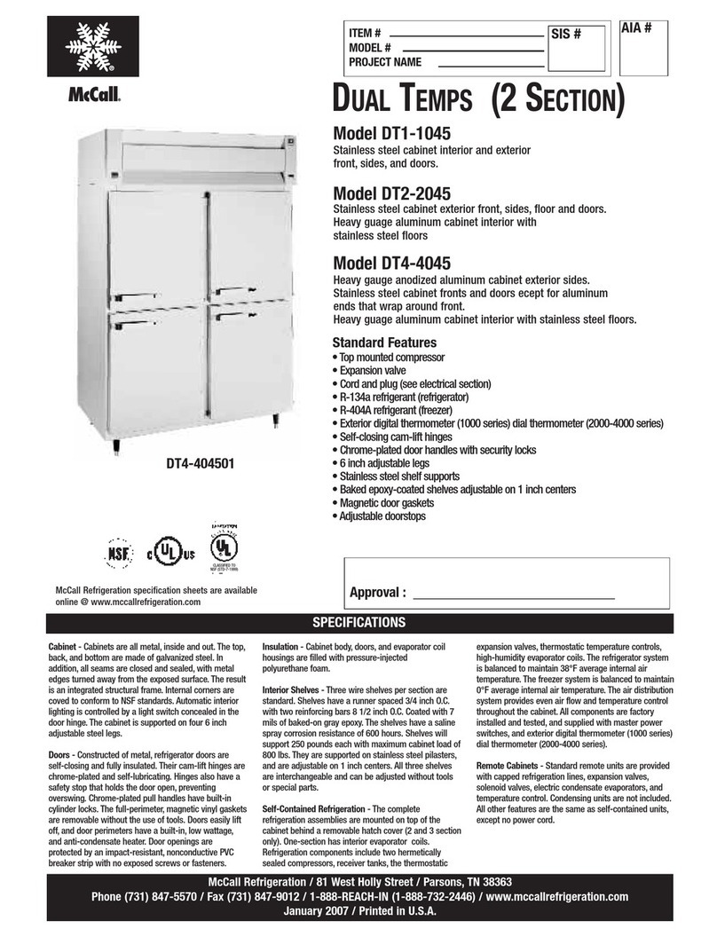 McCall DT1-1045 Specifications