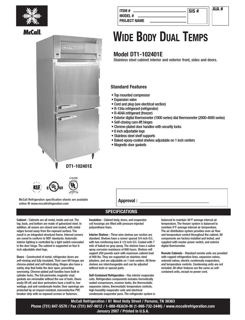 McCall DT1-102401E Specifications