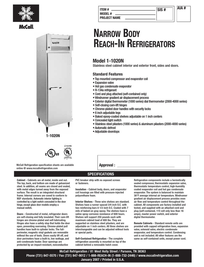 McCall 1-1020N Specifications