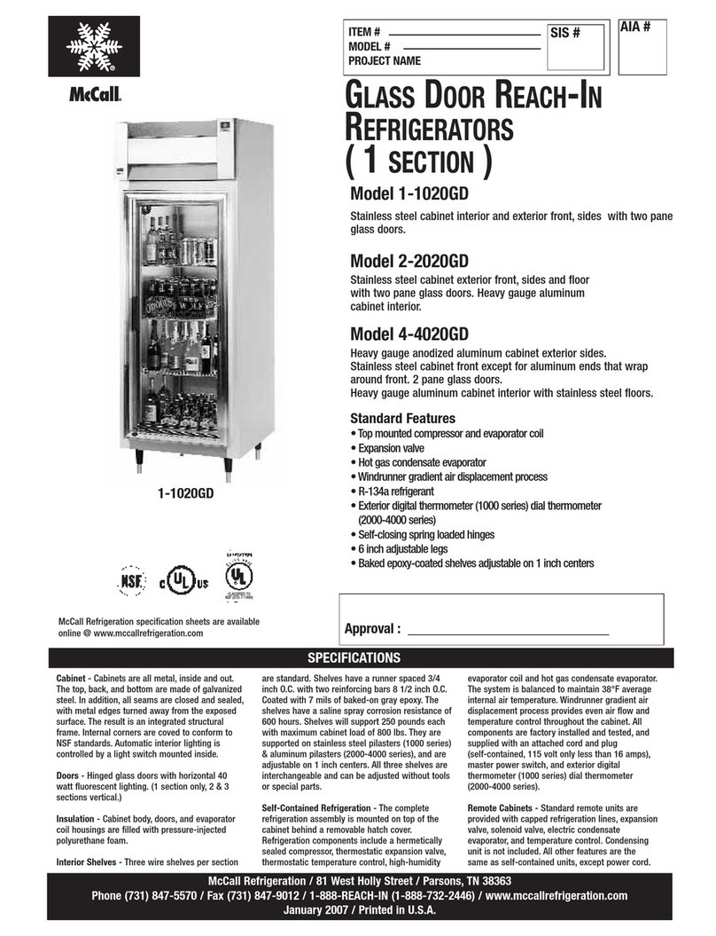 McCall 1-1020GD User manual