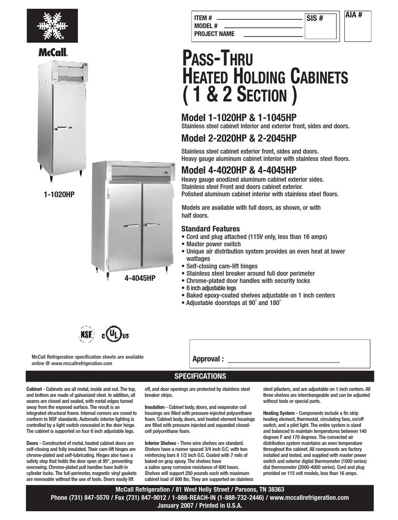McCall 1-1020HP Specifications