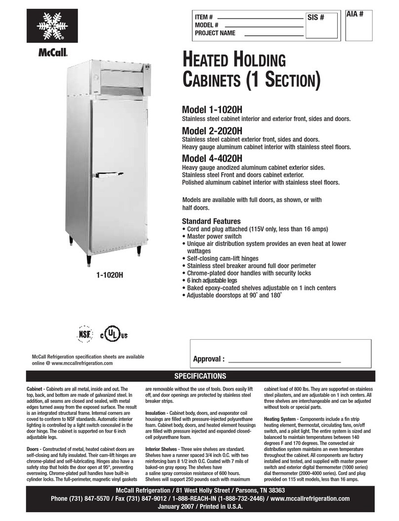 McCall 1-1020HP Specifications