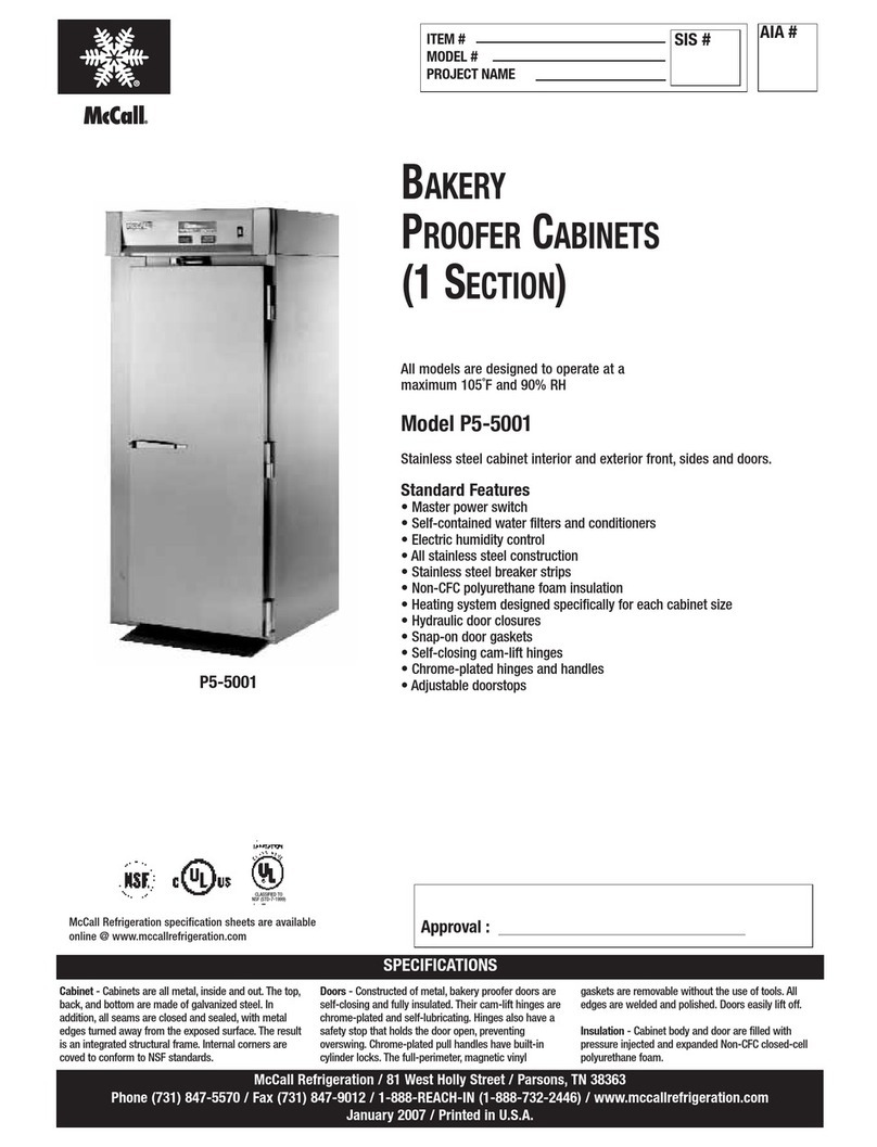 McCall P5-5001 Specifications
