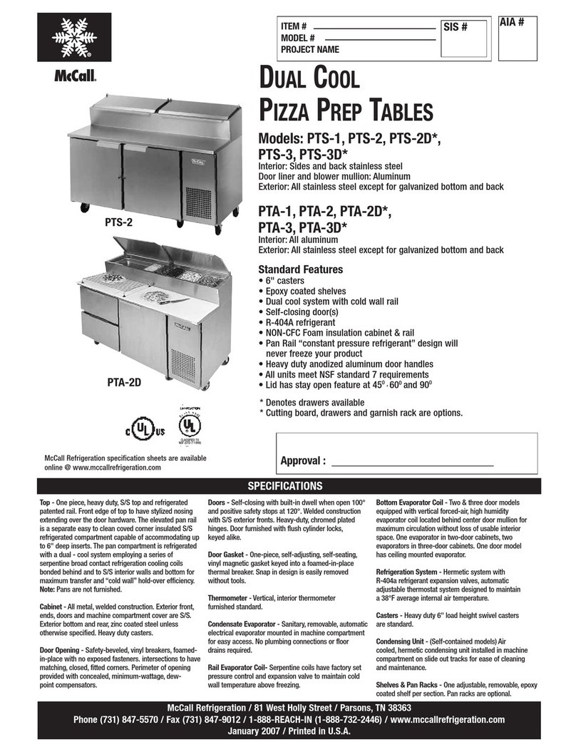 McCall PTA-1 Specifications