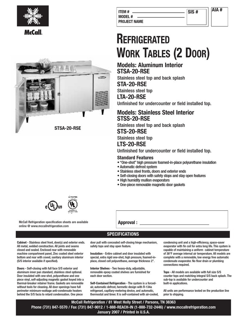 McCall LTA-20-RSE Specifications
