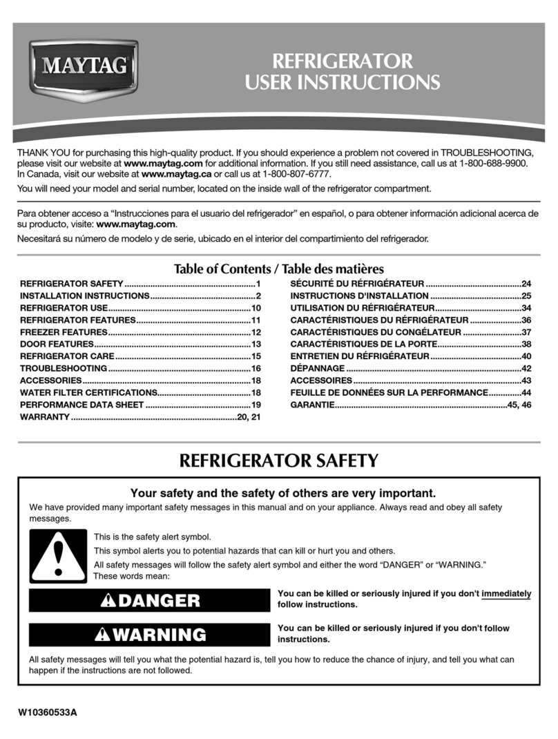Maytag M1BXXGM User manual