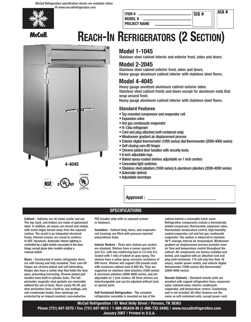 McCall 1-1045F Specifications