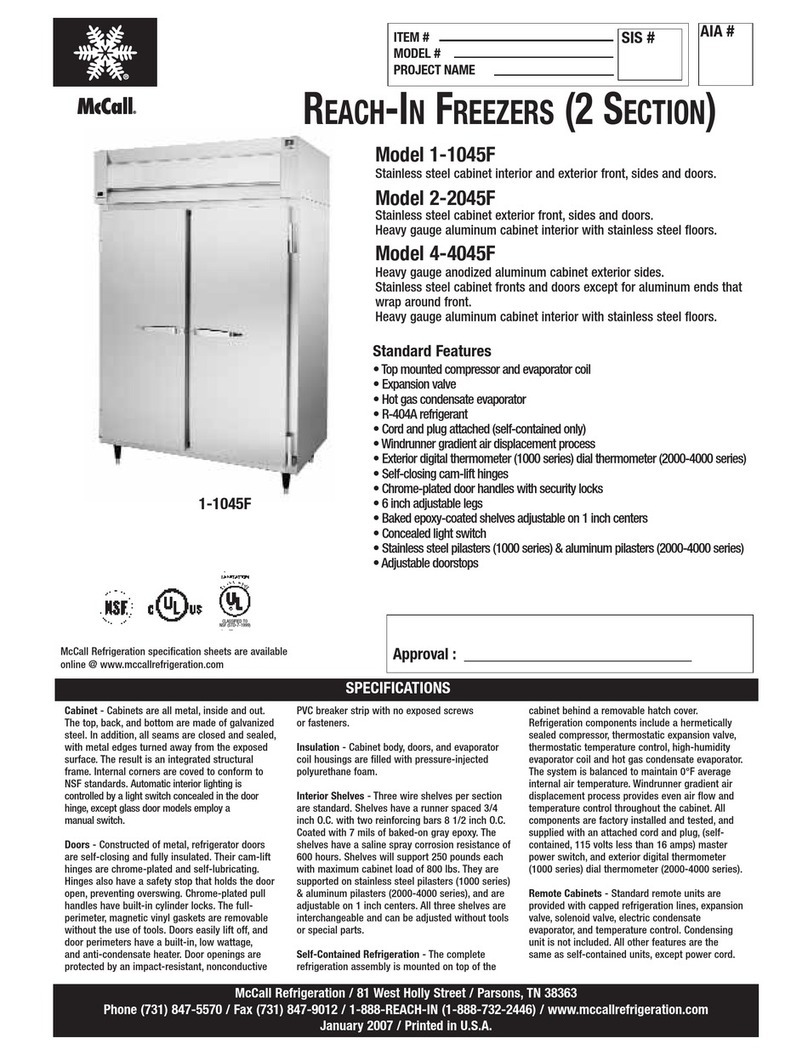 McCall 1-1045F Specifications