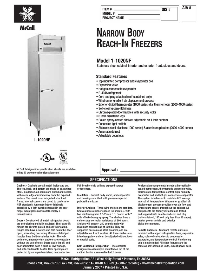 McCall 1-1020NF Specifications