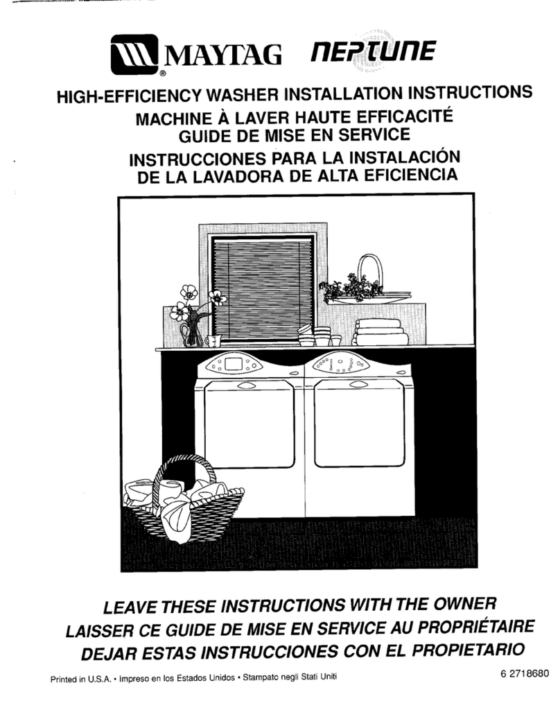 Maytag MAH5500BWW - Neptune Series 27'' Front-Load... User manual