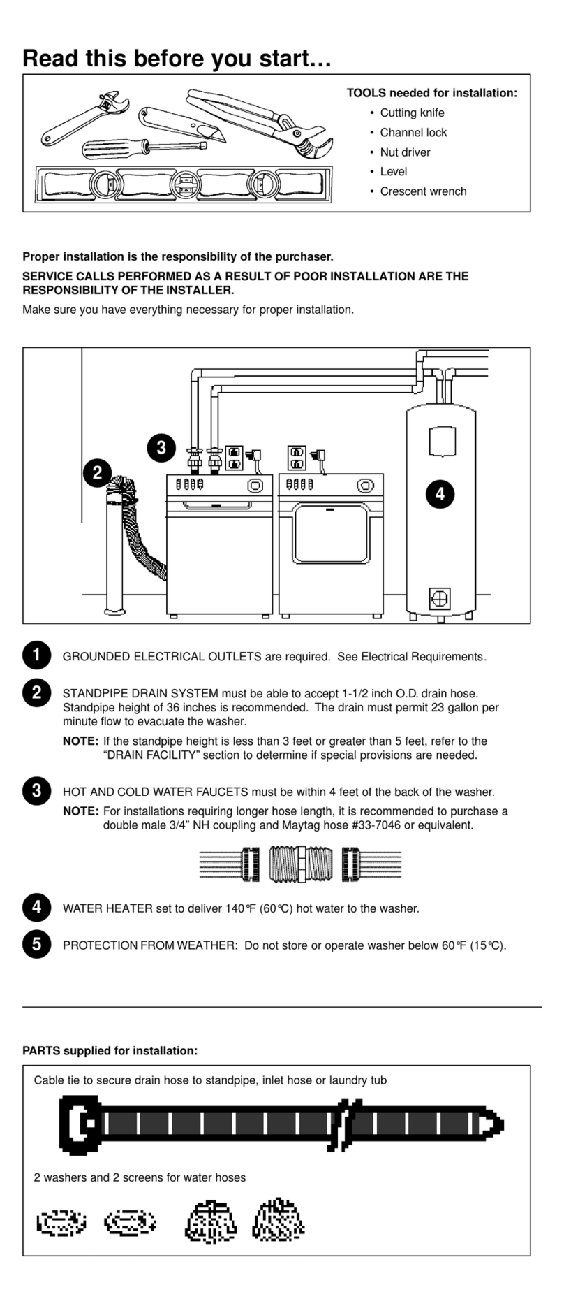 Maytag MAV9504EW User manual