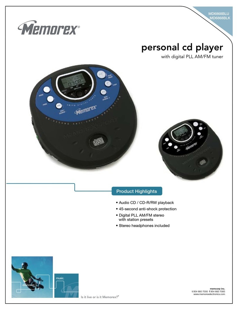 Memorex MD6868 User manual